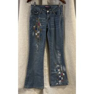 Y2K Bubblegum Grunge Bootcut Flare Low‎ Rise Distressed Jeans 7/8